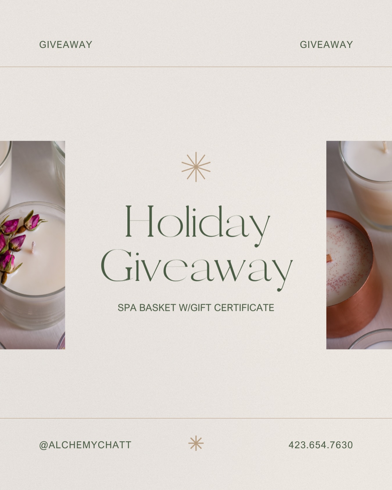 Our Gift to You, This Christmas Season🎄 

We are so thankful to call you a client! If you have been in to see us within the last 6 months, you are automatically entered to win! 

If you would like TWO additional entries to win, purchase a gift card during our Gift Card Sale!

Contest Rules
1. Must be following us on Instagram + Facebook (@alchemychatt)
2. Tag 3 friends in this post
3. Tell us one thing you are hoping Santa puts under your tree this year!
4. Purchase a Gift Card to Alchemy MedSpa during our Gift Card Sale and get TWO extra entries!

#smallbusinesschattanooga #giveaway #christmasgiveaway #chattanooga #chattanoogamedspa