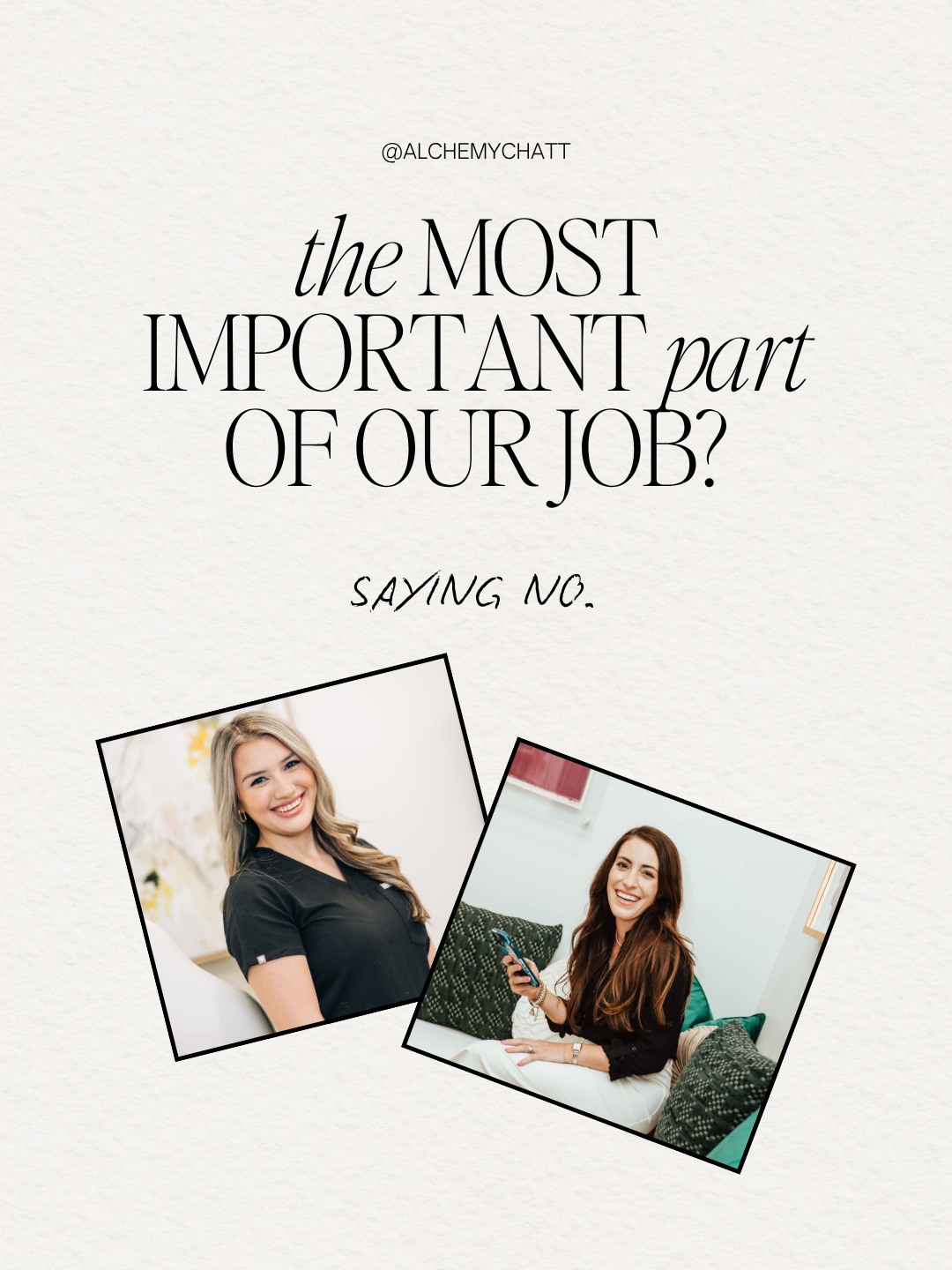 One of the most important parts of our job is knowing when not to treat.  A thoughtful aesthetic plan is not about doing more — it’s about doing what is appropriate, safe, and supportive of long-term results.

Our goal is to enhance natural features, maintain balance, and protect skin health over time. That means every recommendation is made with your anatomy, skin condition, and long-term outcome in mind.
Sometimes that means recommending a different approach than what was originally requested.

Responsible aesthetic medicine focuses on preservation, proportion, and individualized care — not trends or overcorrection.
Saying no is not rejection. It is part of creating results that look natural, balanced, and appropriate for your features.

You are trusting us with your face, and that is something we take seriously.

Schedule a complimentary consultation with Mackenzie or Destiny to create a treatment plan designed for long-term confidence and healthy skin.

📍 Alchemy MedSpa & Wellness Center
📞 423.654.7630

#FacialBalancing #NaturalResults #EthicalAesthetics #ChattanoogaMedSpa #MedicalAesthetics #InjectorExpert #SubtleEnhancement #SkinHealthFirst #AestheticConsultation #PreventativeAging #HealthySkinJourney #ConfidenceInYourSkin #NaturalBeauty