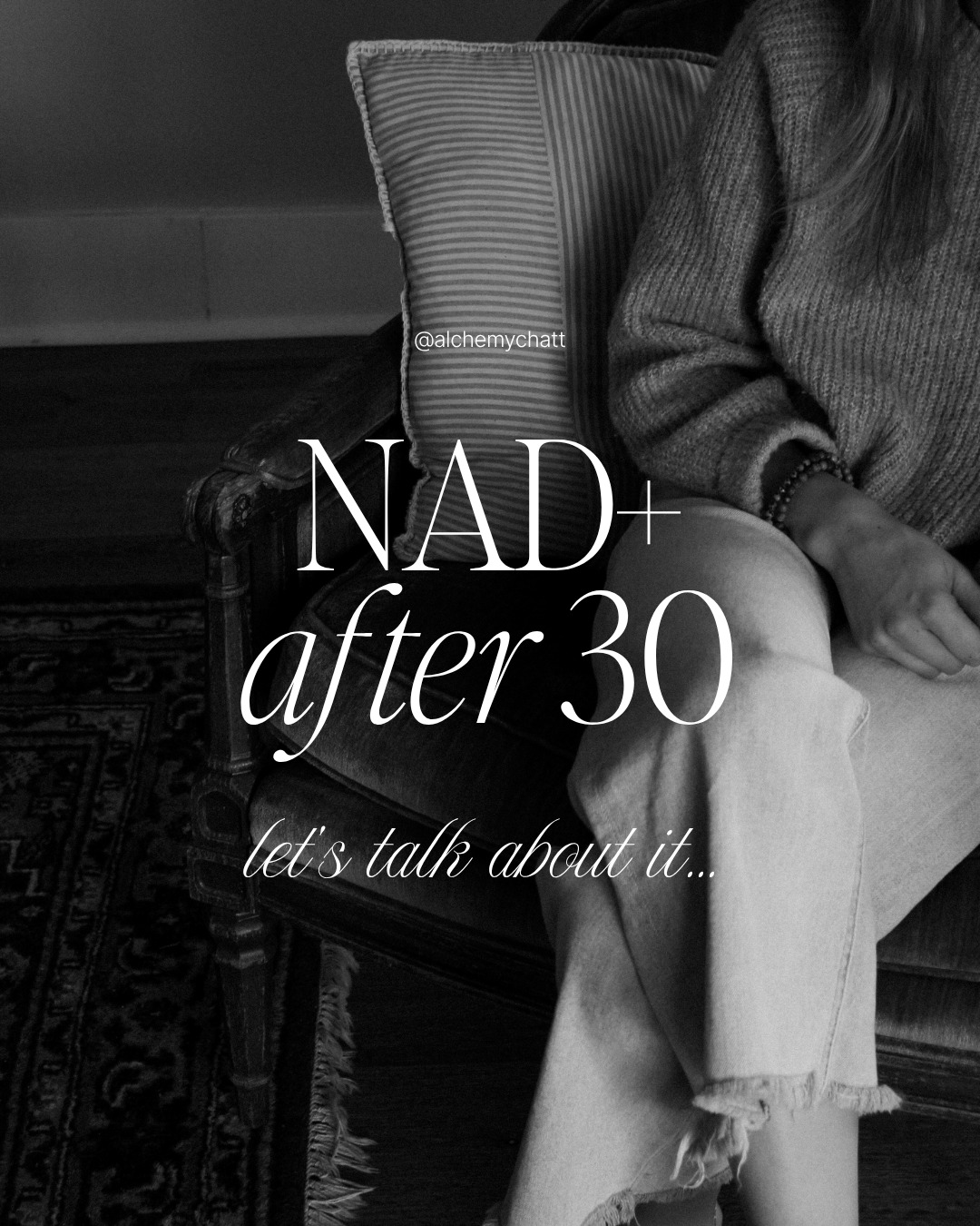 Turning 30 doesn’t mean you need to “fix” your body.
But it can be a great time to start thinking differently about how you support your health and wellness for the long term. - Enter NAD+. 

NAD+ is a molecule naturally found in your body that plays an important role in cellular energy metabolism and other essential cellular processes. NAD+ availability can change with age, which is one reason there’s growing interest in ways to support NAD+ levels.

So… what exactly is NAD+ therapy, and could it be right for you?

At Alchemy MedSpa + Wellness Center, we offer NAD+ treatments for clients who are curious about wellness, longevity and taking a more proactive approach to their health.

This isn't about “stopping” aging.
It's not a magic fountain of youth.

It's about understanding your options, asking questions and deciding what makes sense for you.  Curious about NAD+ therapy? Call us today 423.654.7630 | or book your appointment online!

#NAD #NADPlus #NADTherapy #NADInjection #NADWellness #NADPlusTherapy #LongevityWellness #HealthyAging #CellularHealth #CellularWellness #WellnessInjections #WellnessTherapy  #AlchemyMedSpa #AlchemyWellness #TennesseeMedSpa